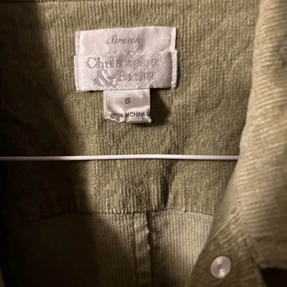 3 for $20 Women's Christopher & Banks Stretch Corduroy Blazer Jacket Green S - Picture 4 of 6
